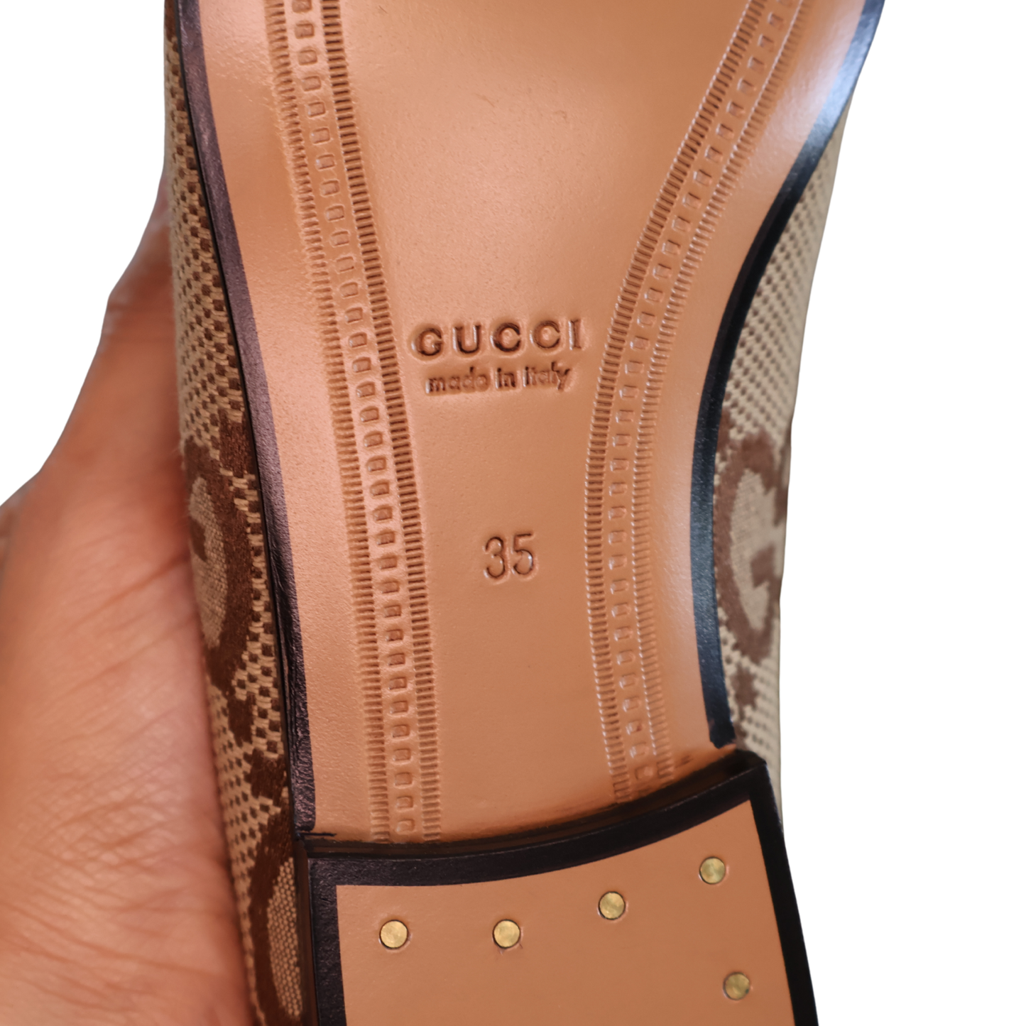 Gucci "Jordaan" GG Canvas Loafers