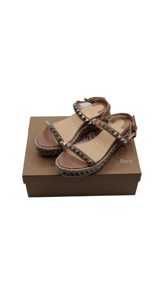 Christian Louboutin Studded Espadrille Sandals