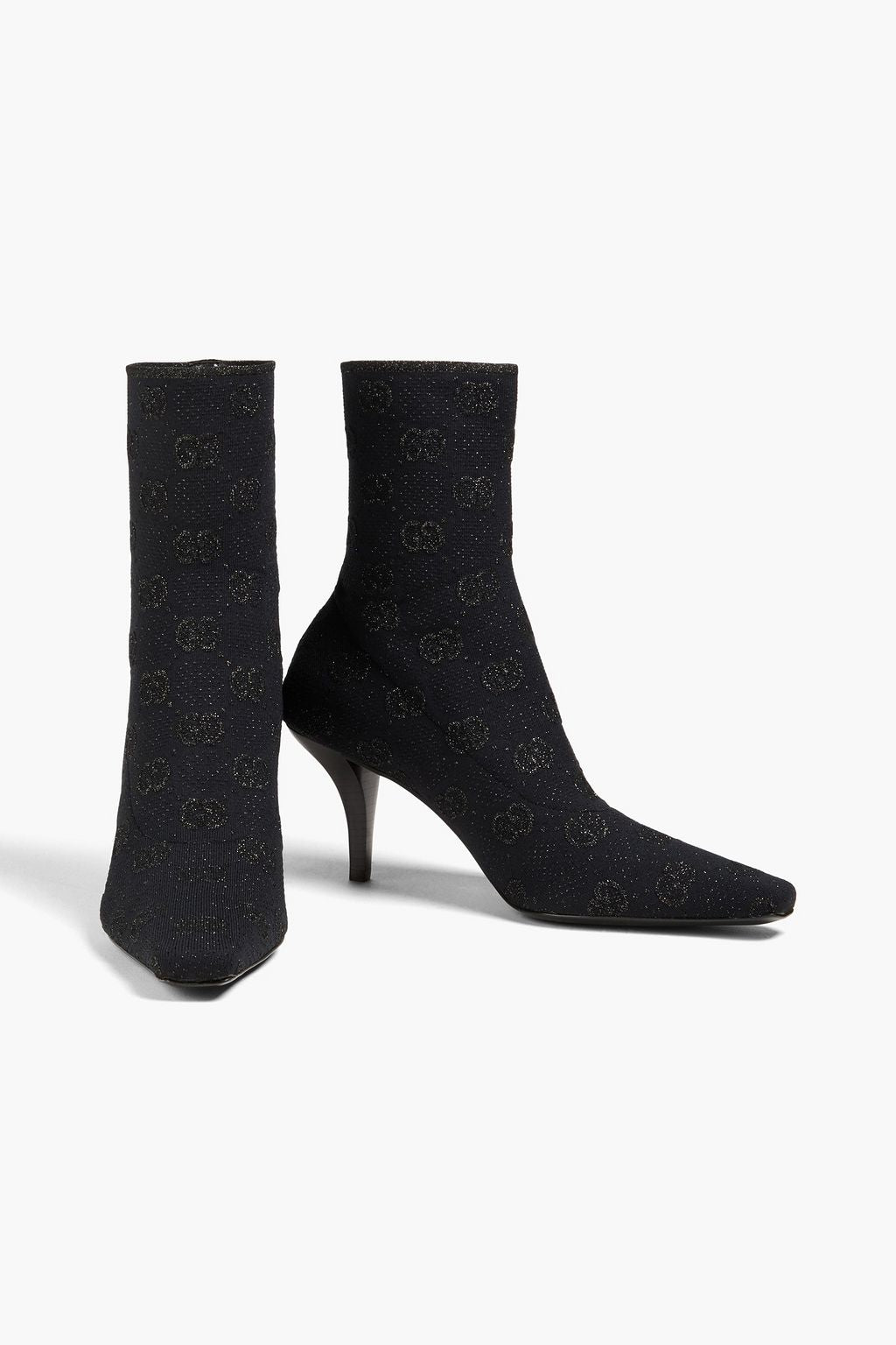 Gucci GG Glitter Sock Boots – Black