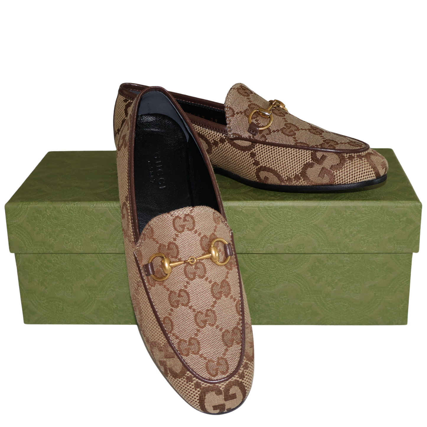 Gucci "Jordaan" GG Canvas Loafers