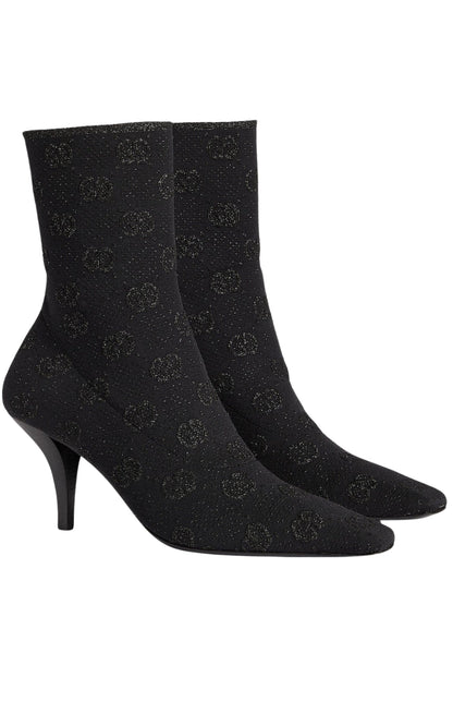 Gucci GG Glitter Sock Boots – Black