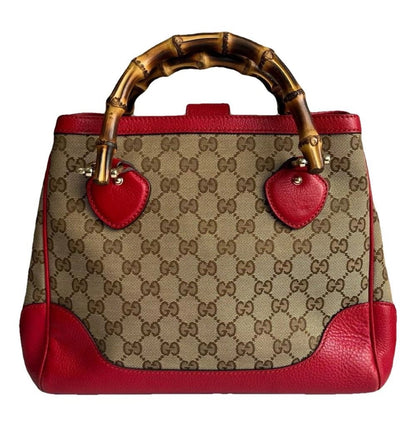 Gucci Monogram Diana Bamboo Tote